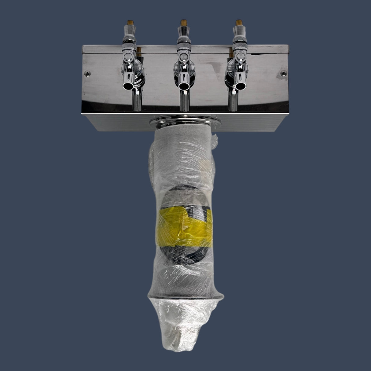 Micro Matic D7743PSS | 3 Tap Air-Cooled T-Style Draft Beer Tower | Polished Stainless Steel