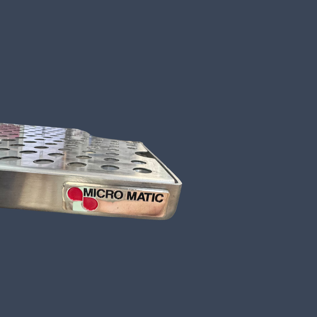 Micro Matic DP-MET-H-40-Z | 40" Stainless Steel Surface Mount Beer Drip Tray with Drain | Metropolis H Tower