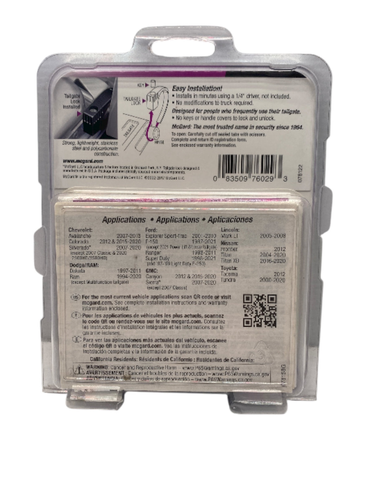 McGard 76029 Tailgate Lock Installed on Pickup Truck Tailgate