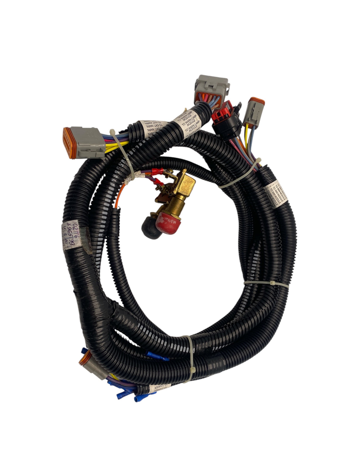 Close-up of Cummins QSM11 Instrument Panel Harness Connectors