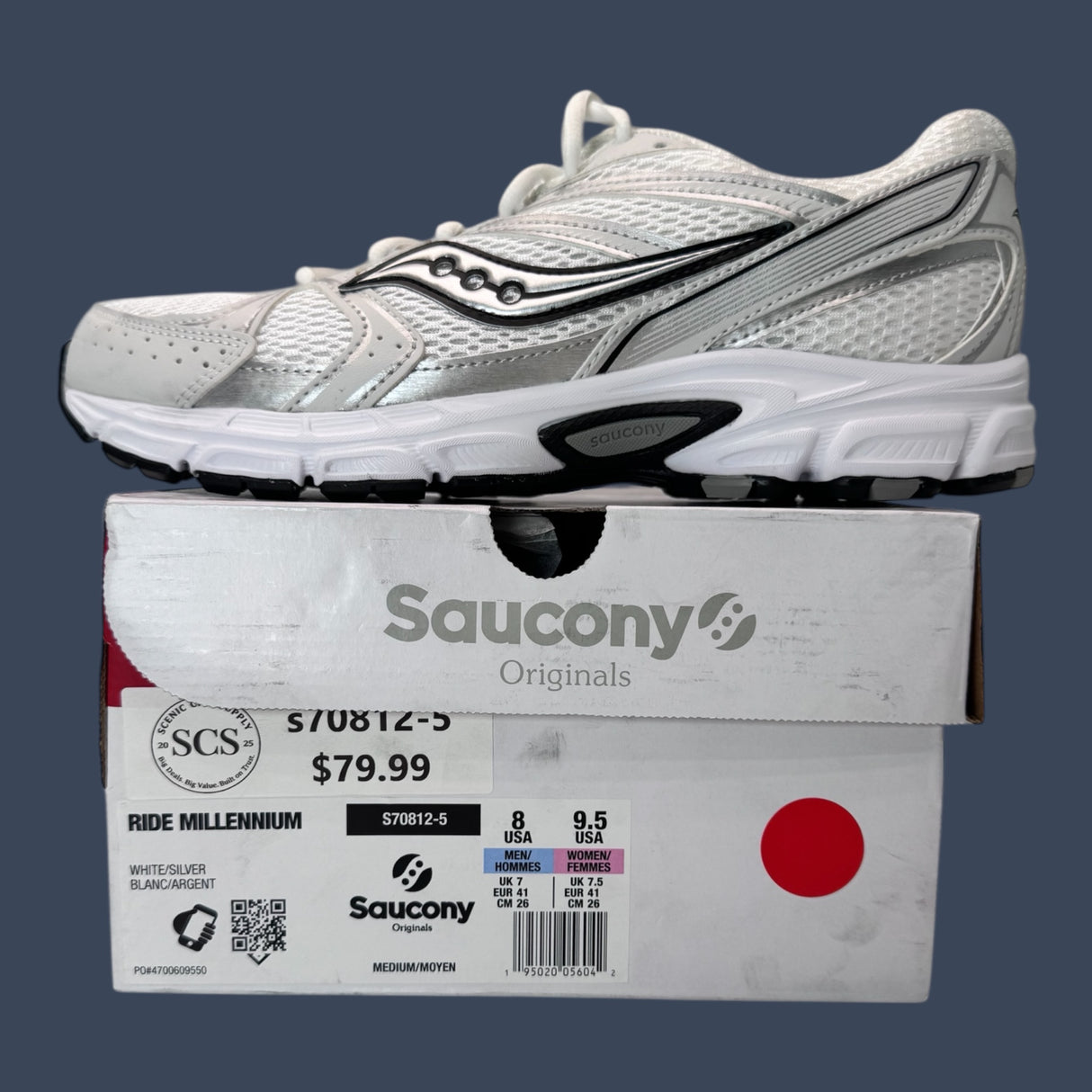 Saucony Ride Millennium White/Silver S70812-5