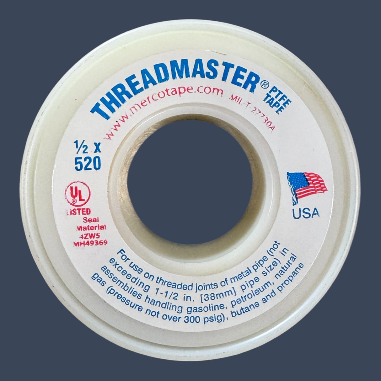Micro Matic MP-032 | 1/2" x 260" PTFE Thread Seal Tape | Teflon Plumbing Tape