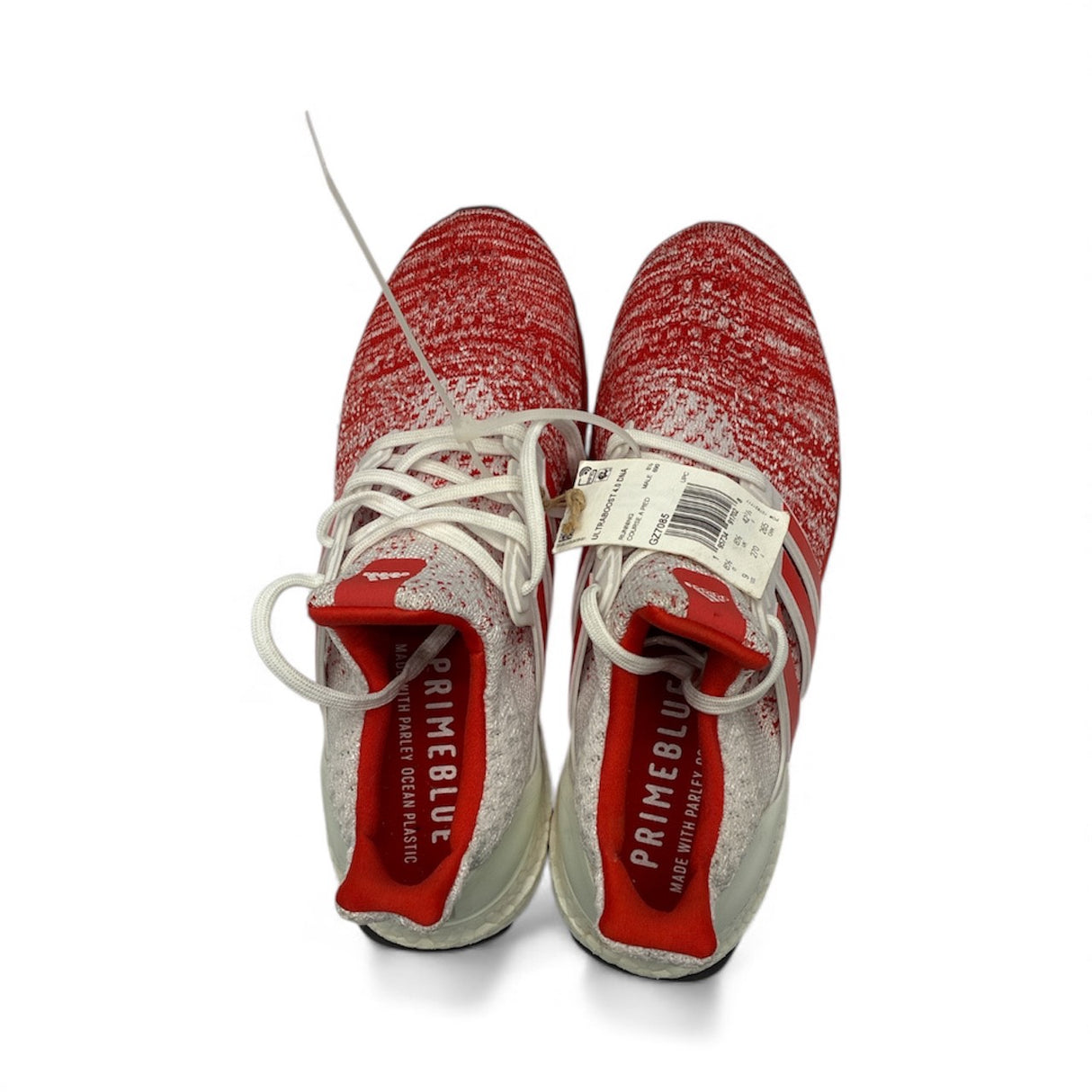 Side view showing Primeknit upper and BOOST midsole