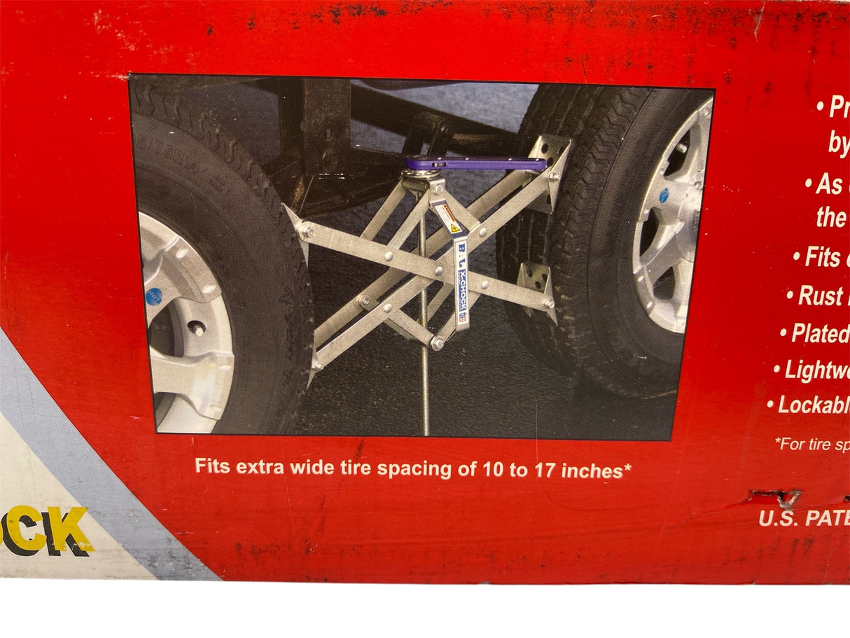 Tire locking RV wheel chock stabilizer