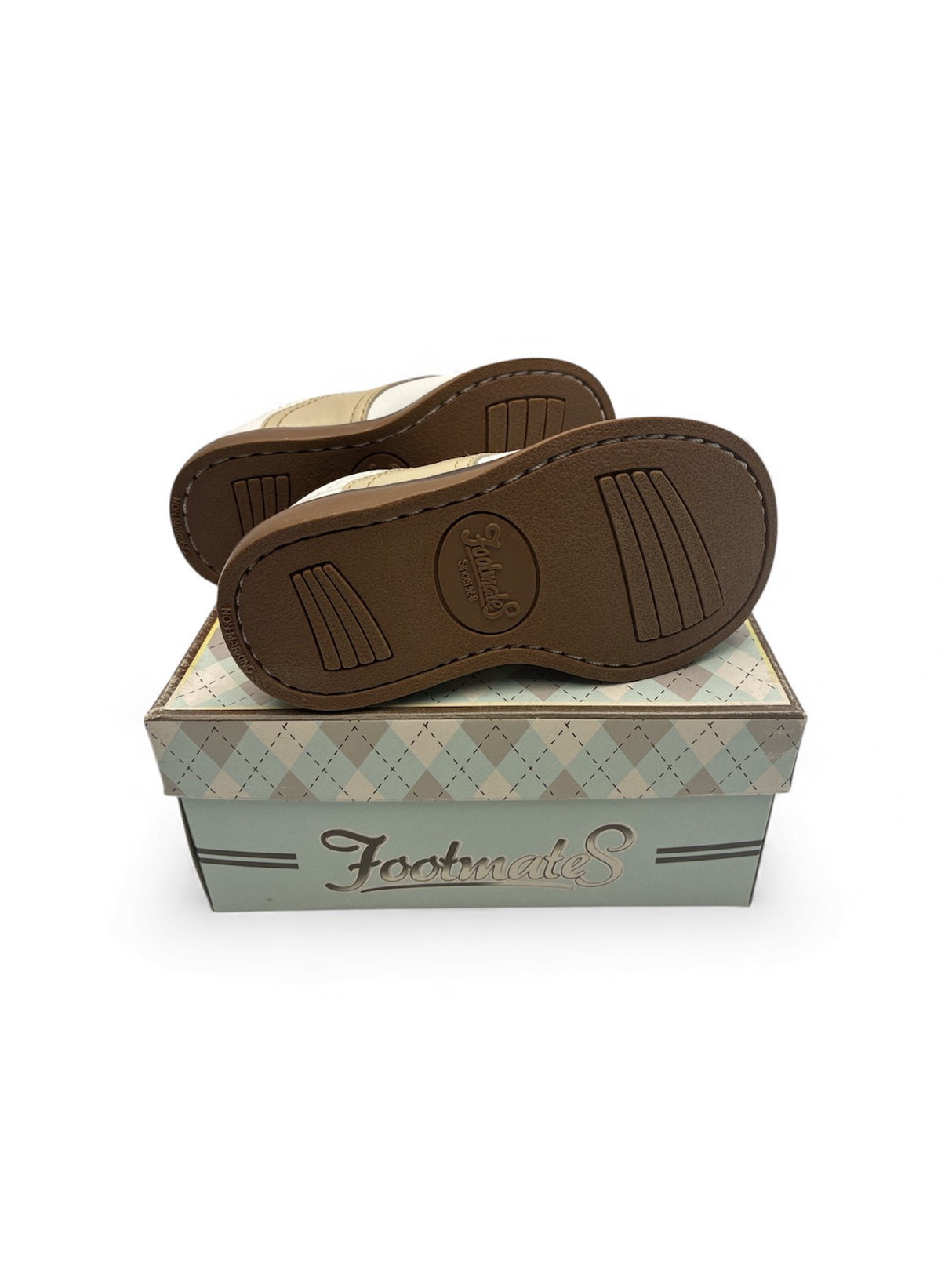 Side view of FootMates Cheer Oxford kids shoe