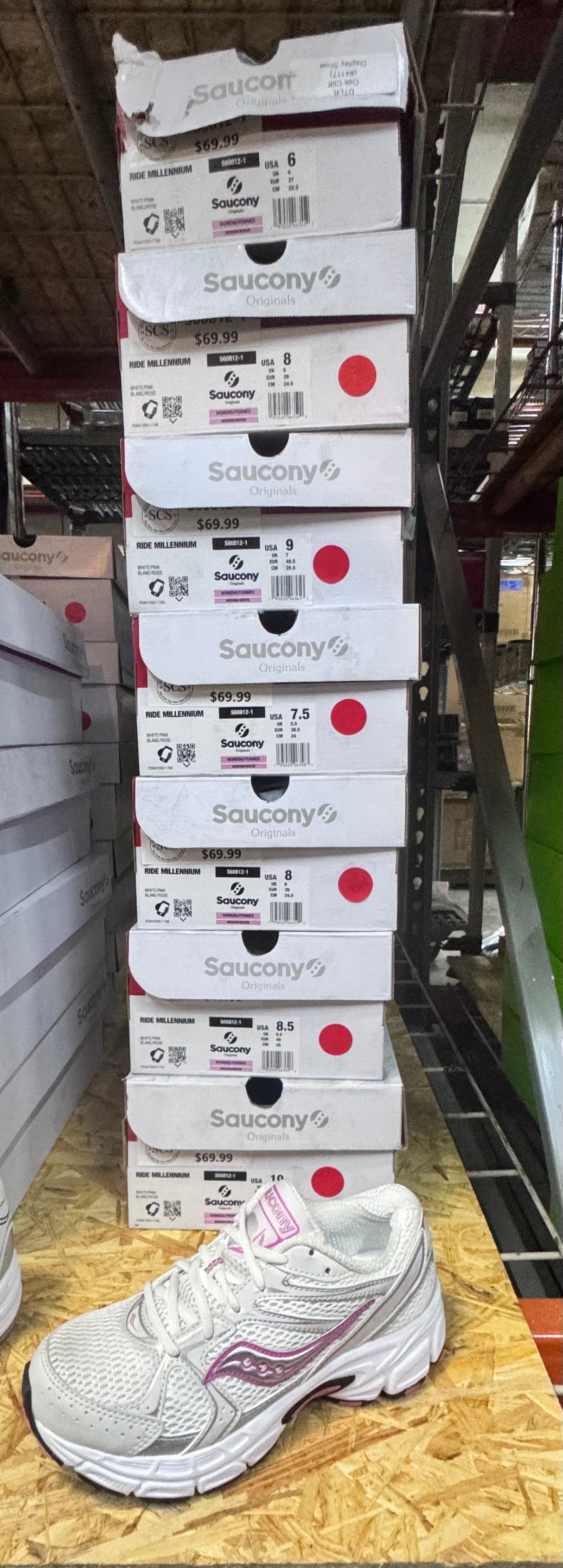 Women’s Saucony Ride Millennium White/Pink S60812-1