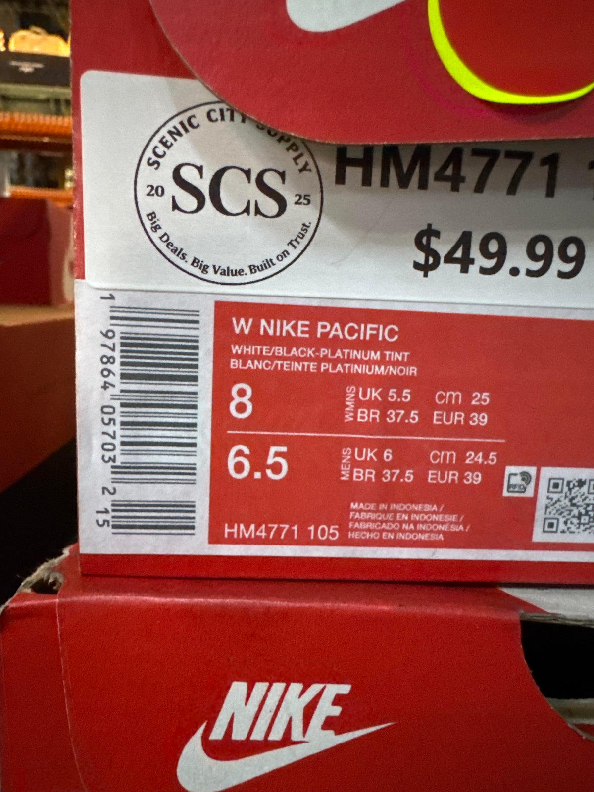 Women’s Nike Pacific White/Black-Platinum Tint HM4771-105 Lifestyle Sneakers