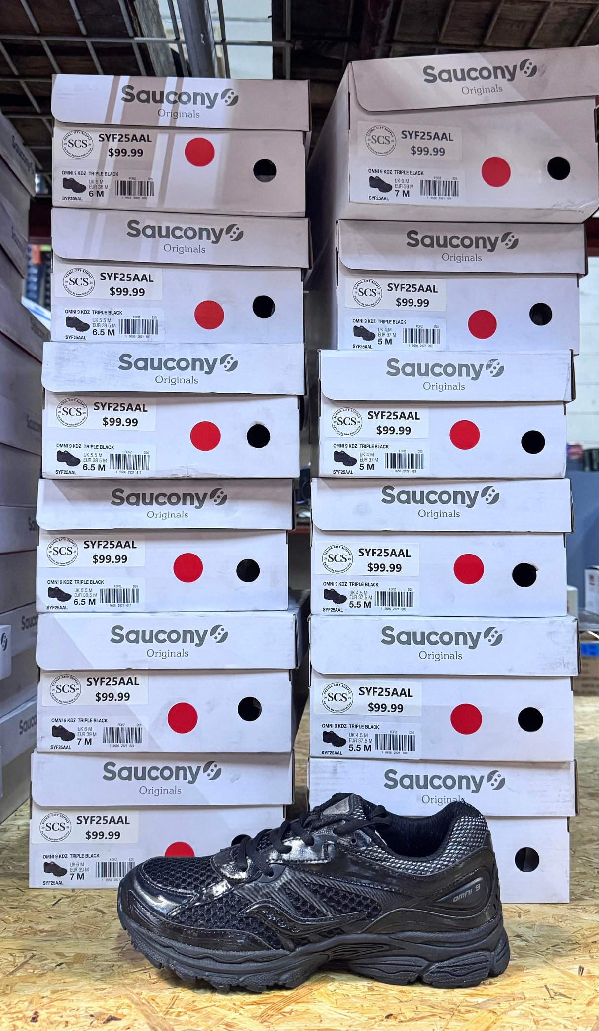 Saucony Omni 9 KDZ Kids Triple Black – SYF25AAL