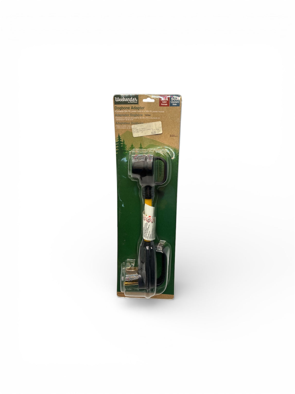RV power adapter with LED power indicator
