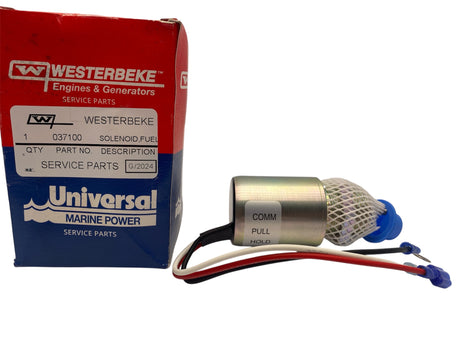 Westerbeke 037100 Fuel Shut-Off Solenoid – Genuine OEM Replacement for 20B Two, 30B Three, 5.0 BCD, 5.7 & 7.6 Generators