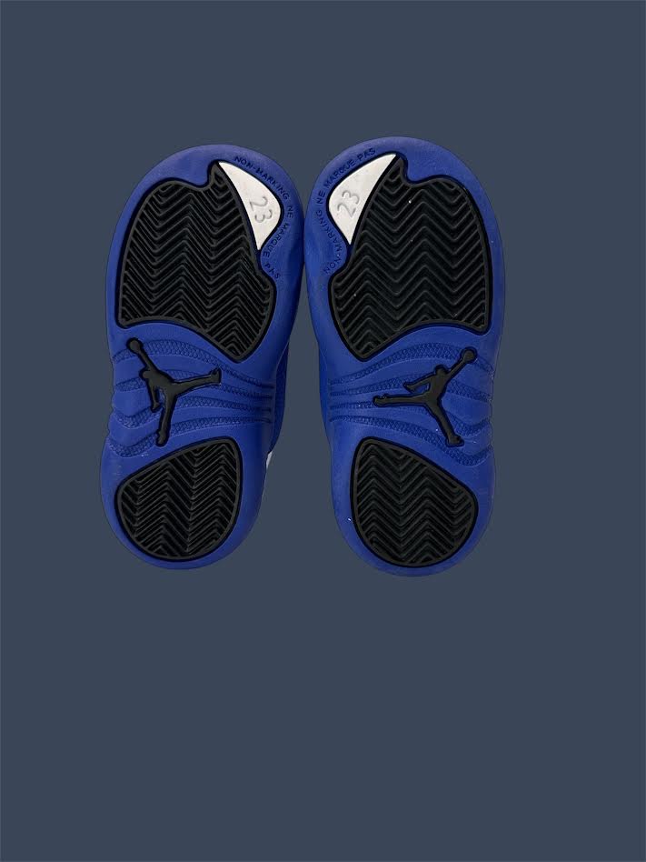 Kids Nike Jordan 12 Retro TD White Black Game Royal Size 7c | 850000-140