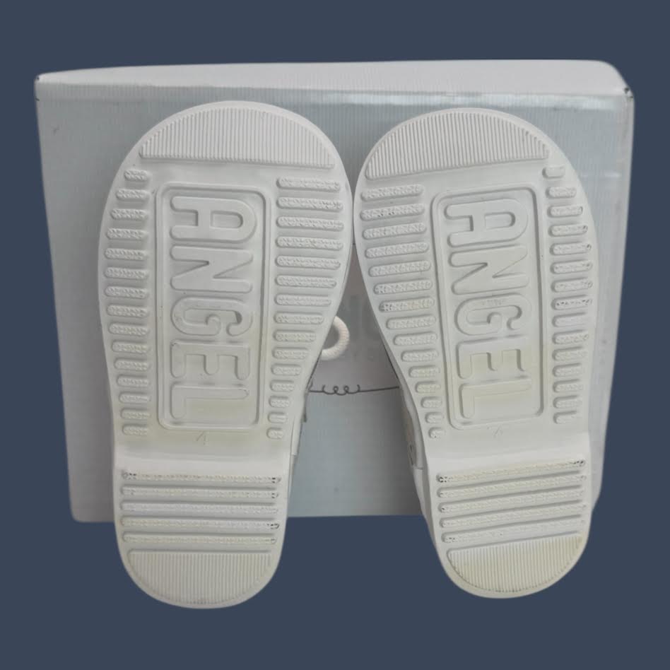 Angel Baby White/Beige Dress Shoes Infant Size 4 – Style 2342