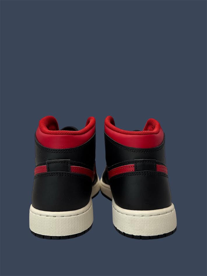 Youth Air Jordan 1 Mid Black Varsity Red GS DQ8423-067