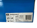 Adidas Superstar II Black White Men’s 13 Women’s 14 JI0079