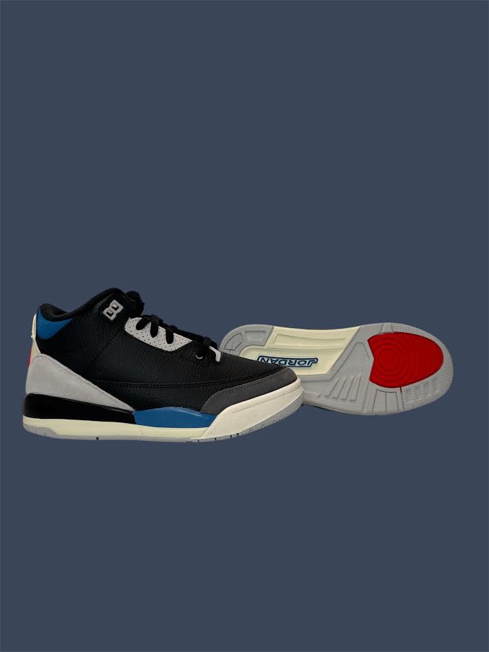 Kids Air Jordan 3 Retro OG Black Red PS IB8969-004
