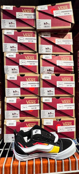 Youth Vans Knu Skool Flame Black/Red VN000EB9Y09