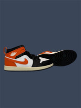 Youth Jordan 1 Mid PS Starfish Black White DQ8424-801