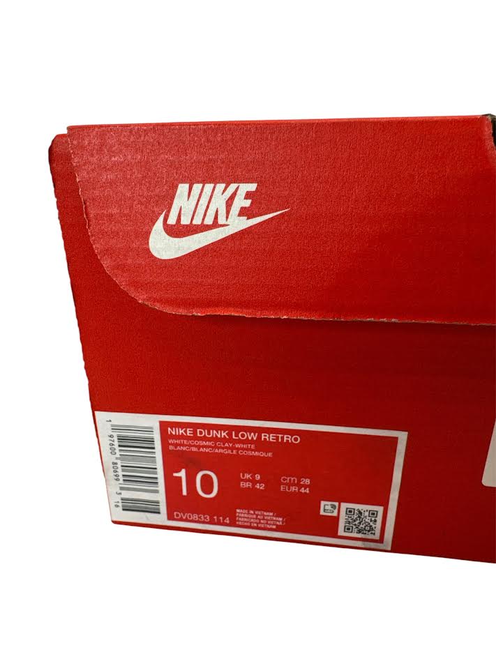 Nike Dunk Low Retro White Cosmic Clay Size 10 DV0883-114