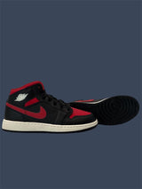 Youth Air Jordan 1 Mid Black Varsity Red GS DQ8423-067