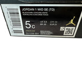 Toddler Jordan 1 Mid SE Black Concord Size 5C DV1338-004