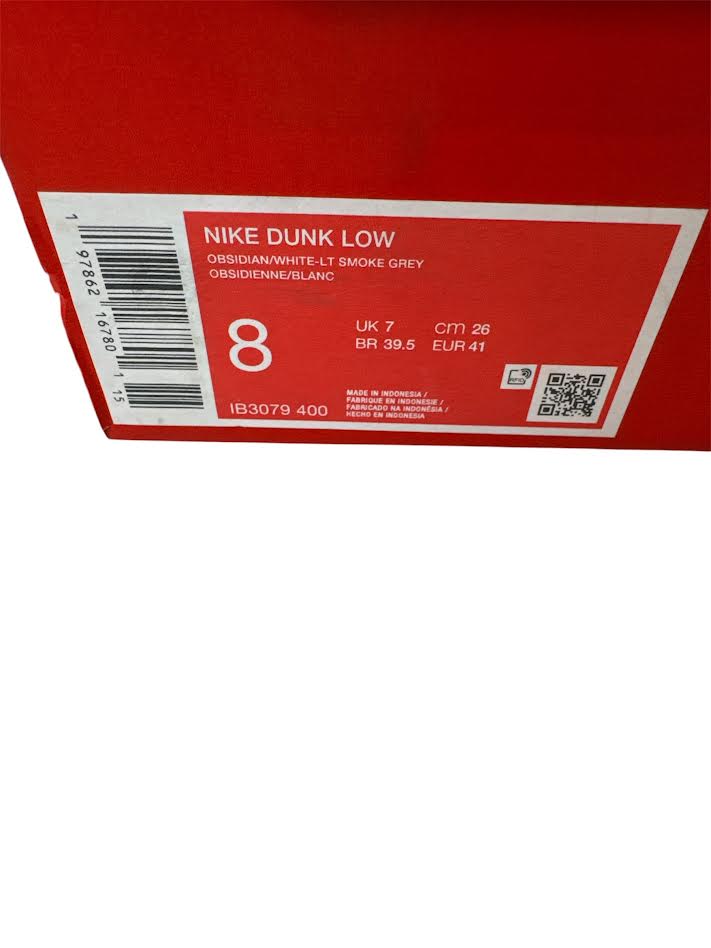 Nike Dunk Low Obsidian White Smoke Grey Size 8 IB3079-400