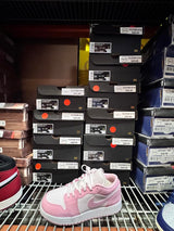 Youth Air Jordan 1 Low (GS) Med Soft Pink/Pearl Pink-White 553560-614 Girls Sneakers