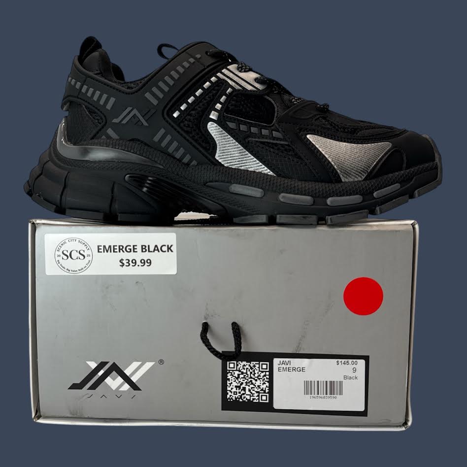 Javi Emerge Black Sneakers Size 9 – 196596039590