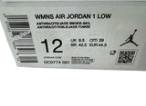 Women’s Air Jordan 1 Low Anthracite Jade Smoke DC0674-001 Size 12