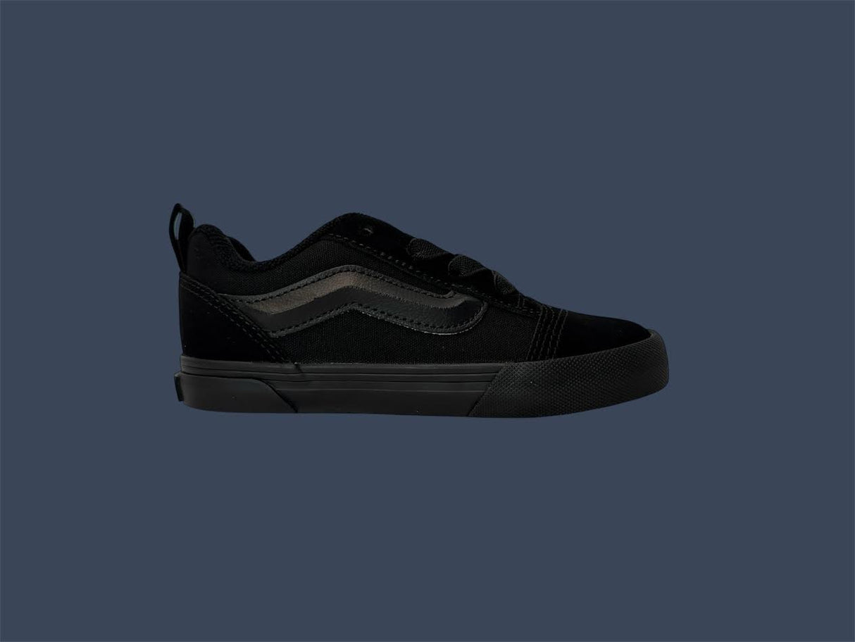 Vans Knu Skool Elastic Lace Kids – Triple Black Suede/Canvas – VN000EFBGDY