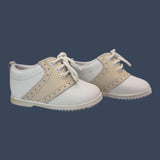 Angel Baby White/Beige Dress Shoes Infant Size 4 – Style 2342