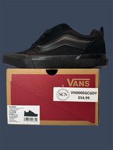 Vans Knu Skool Suede/Canvas Triple Black Size 6JN | VN000EGCGDY Men’s Skate Sneakers