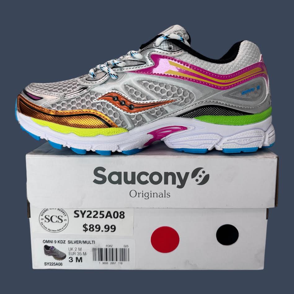 Saucony Omni 9 KDZ Kids Silver/Multi – SY225A08