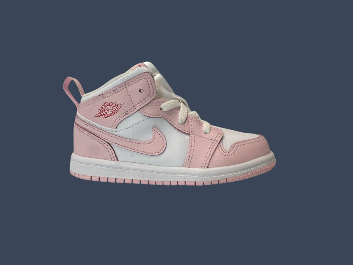 Kids Nike Jordan 1 Mid TD Pink Foam DQ8425-608