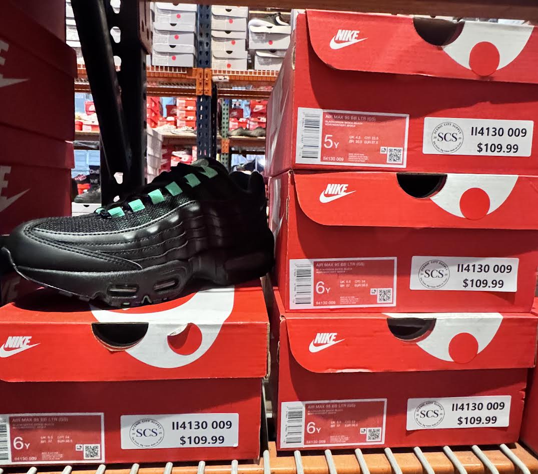 Youth Nike Air Max 95 BB LTR GS Black Green II4130-009