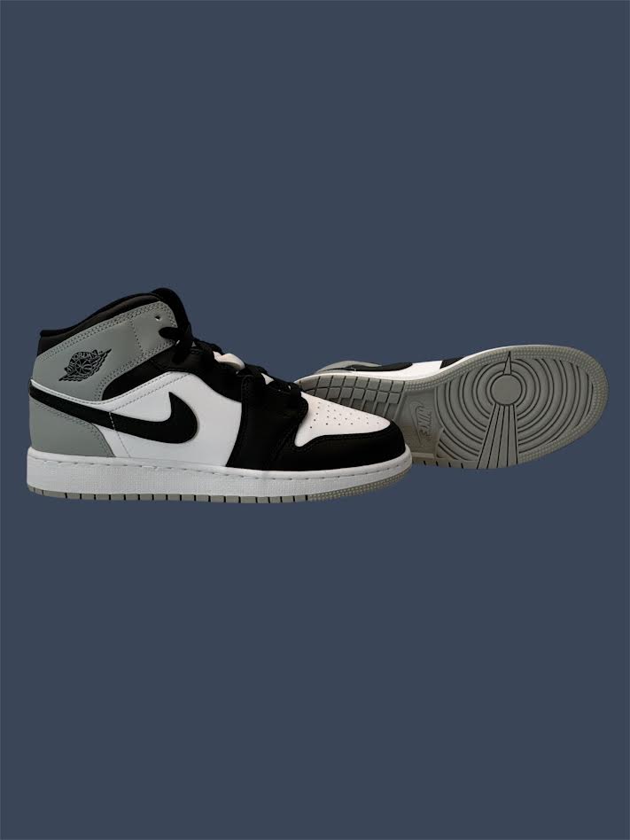 Youth Air Jordan 1 Mid White Black Smoke Grey GS DQ8423-101