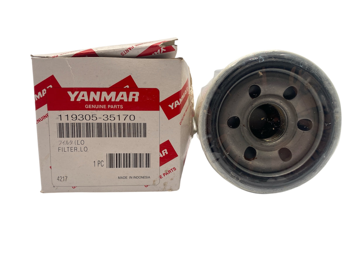 Close-up Yanmar 119305-35170 Oil Filter Assembly – OEM Diesel Engine Filter