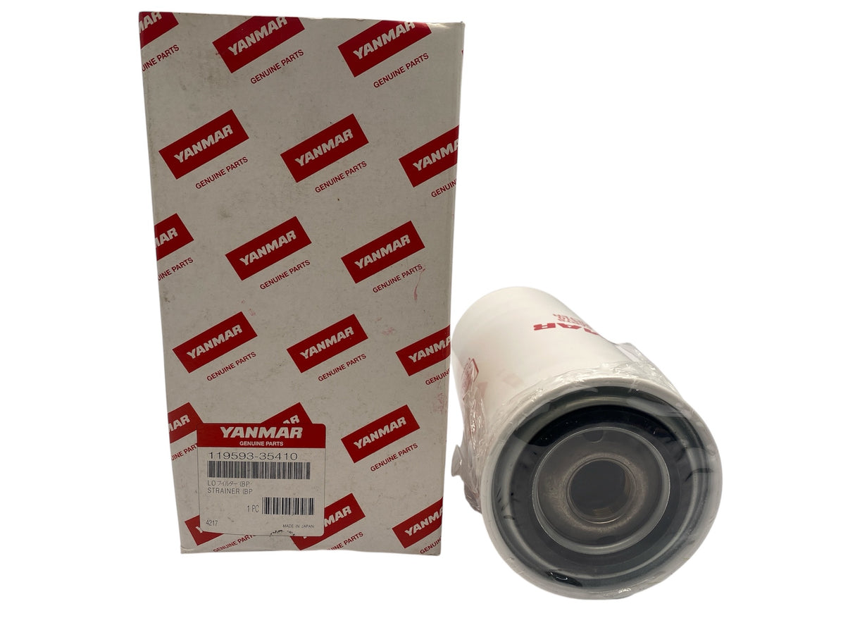 Close-up Yanmar 119593-35410 Oil Filter – OEM Marine Diesel Engine Replacement Cartridge