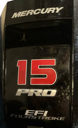 Side view of Mercury 1A15461BK EFI ProKicker Outboard with Power Tilt