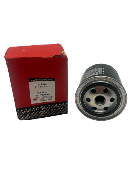 Close-up Beta Marine 211-70510/02 Oil Filter – OEM Replacement for Beta Diesel Engines