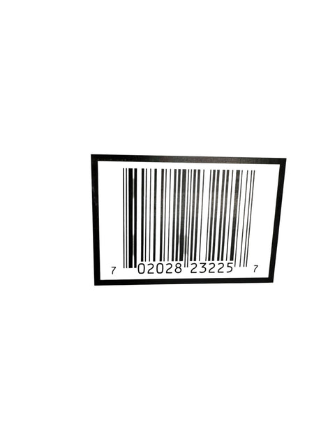 Barcode with a black border on a white background