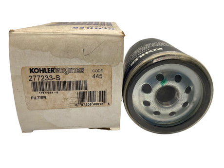 Close-up Suzuki 16510-87J01 Oil Filter – Genuine OEM Spin-On Replacement for Outboard Motors