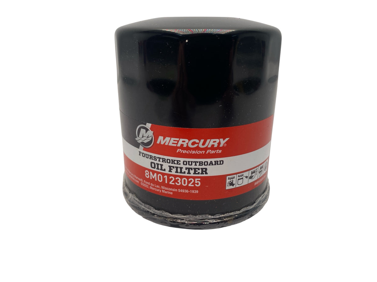 Mercury Marine 35-8M0123025 Oil Filter – Genuine OEM for 175HP–300HP V6 & V8 FourStroke Outboards