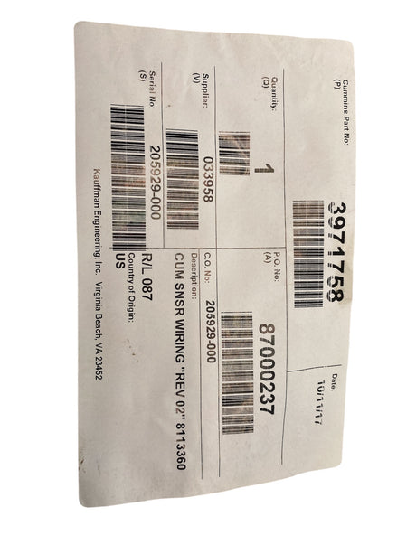 Genuine Cummins 3971758 Harness for ISB 5.9L Engines