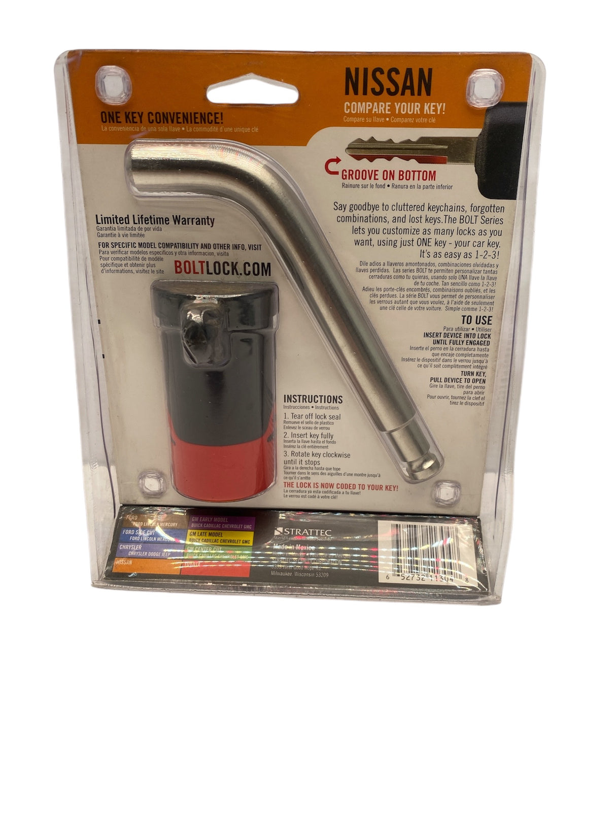 Heavy-duty Nissan key-match hitch lock – BOLT technology