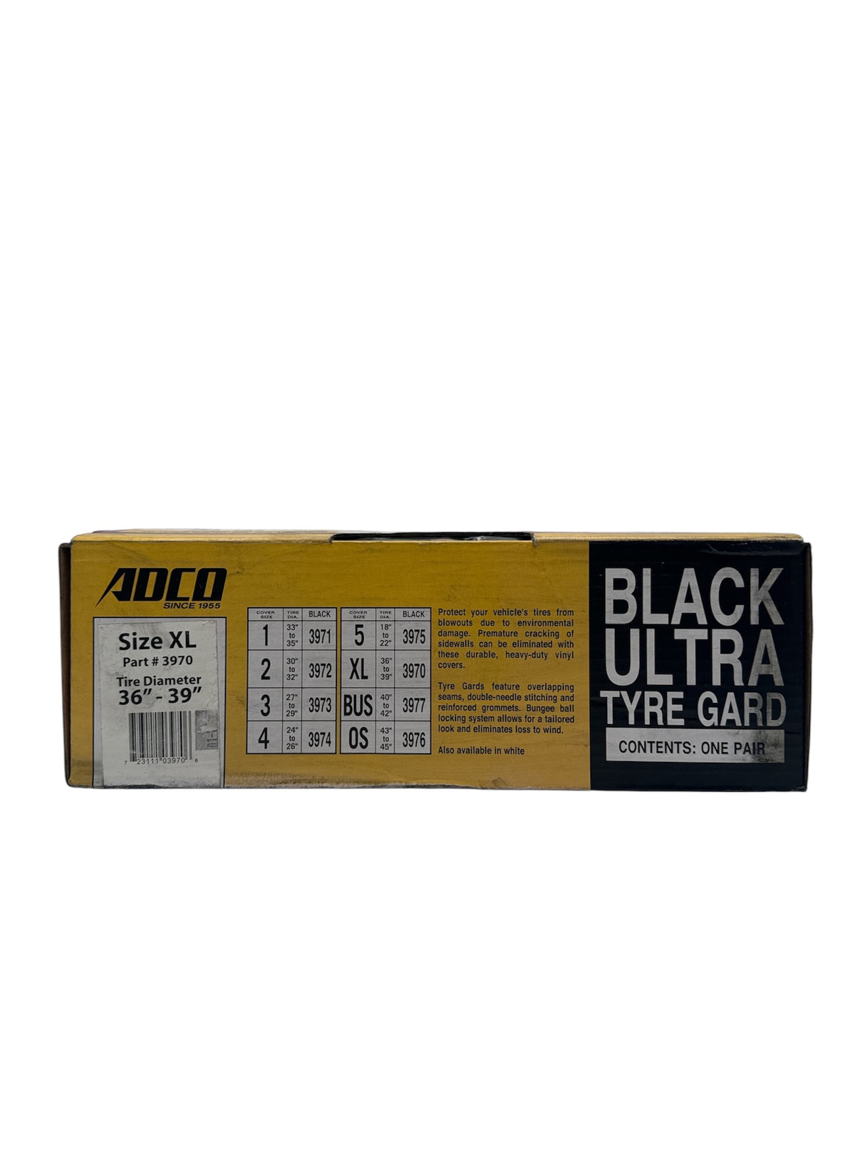 ADCO Ultra Tyre Gard XL tire protection on RV