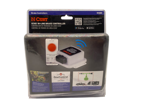CURT 51200 Echo In-Line Electric Trailer Brake Controller – Bluetooth Enabled