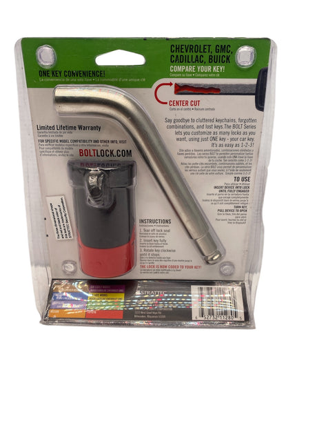 Hardened steel GM key-match hitch security lock