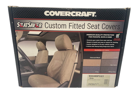 Covercraft SS3489PCGY Grey SeatSaver Seat Cover for 2021–2022 Ford F-150 Front Seats