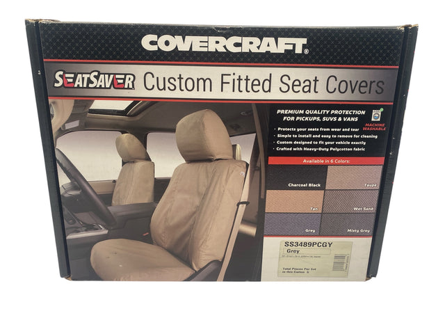 Covercraft SS3489PCGY Grey SeatSaver Seat Cover for 2021–2022 Ford F-150 Front Seats