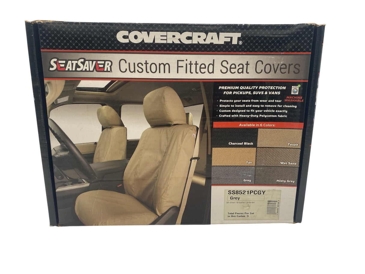 Covercraft SS8521PCGY SeatSaver Grey Seat Cover – 2021–2022 Ford F-150 SuperCrew
